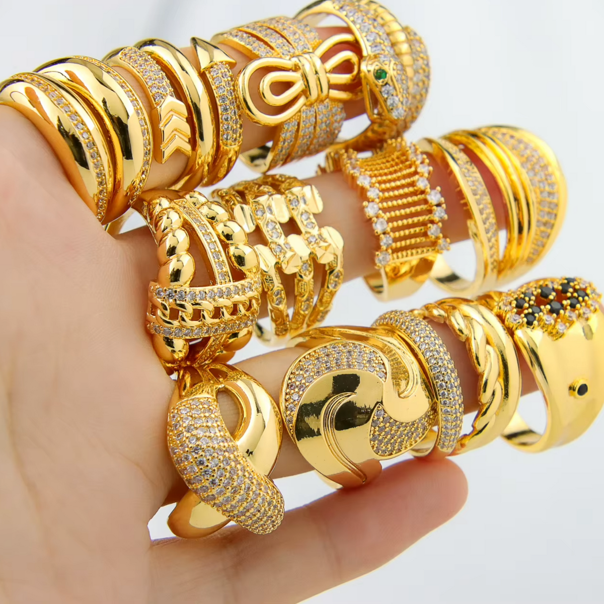 Luxury Dubai Gold Color Rings