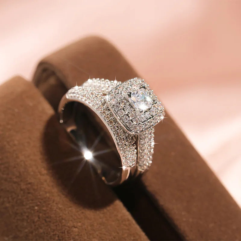Silver Luxury 2 pcs Rings