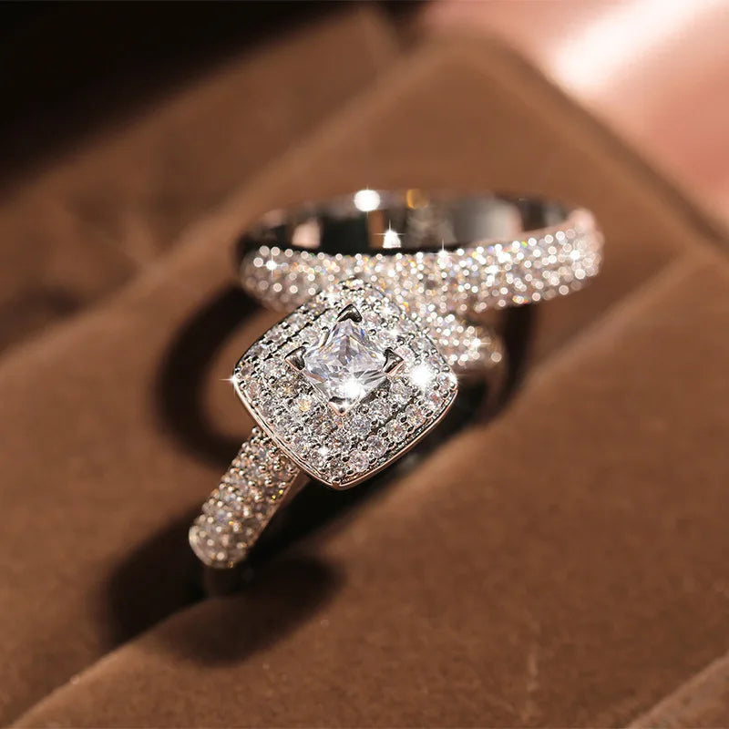 Silver Luxury 2 pcs Rings