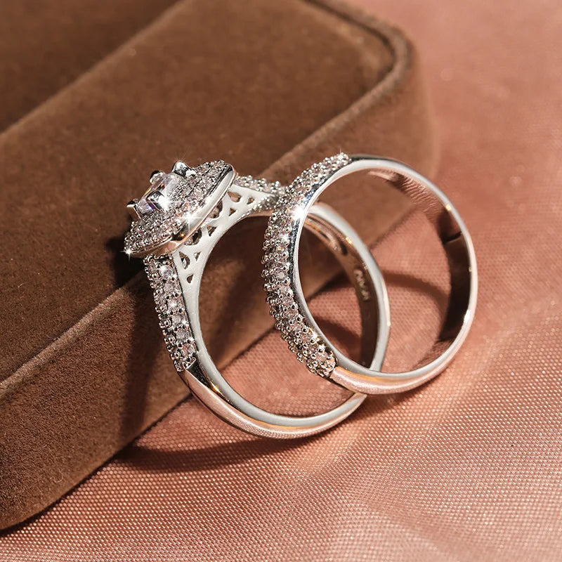 Silver Luxury 2 pcs Rings