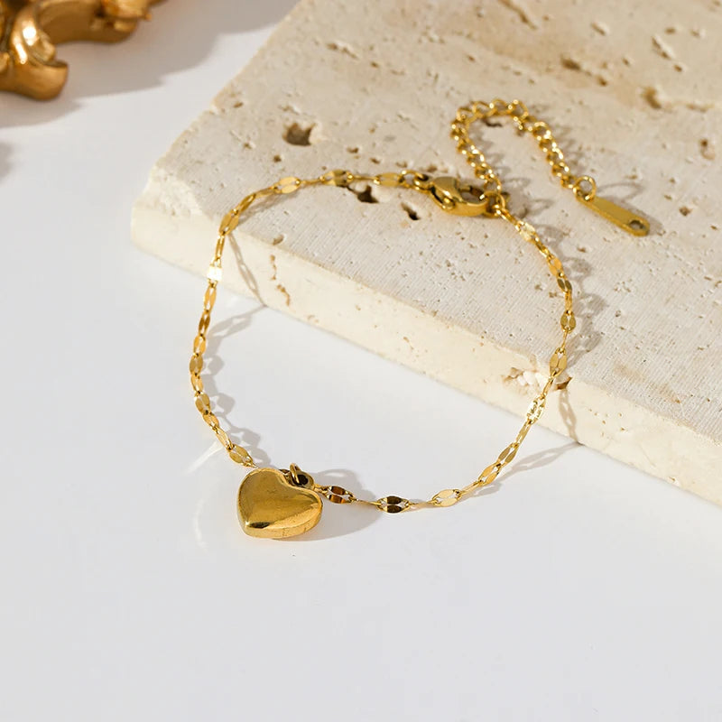 Heart Love Necklace Bracelets Earrings