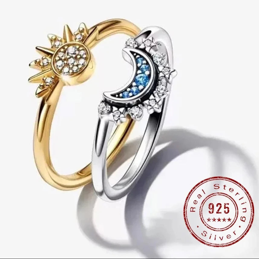 Moon  Couple Ring