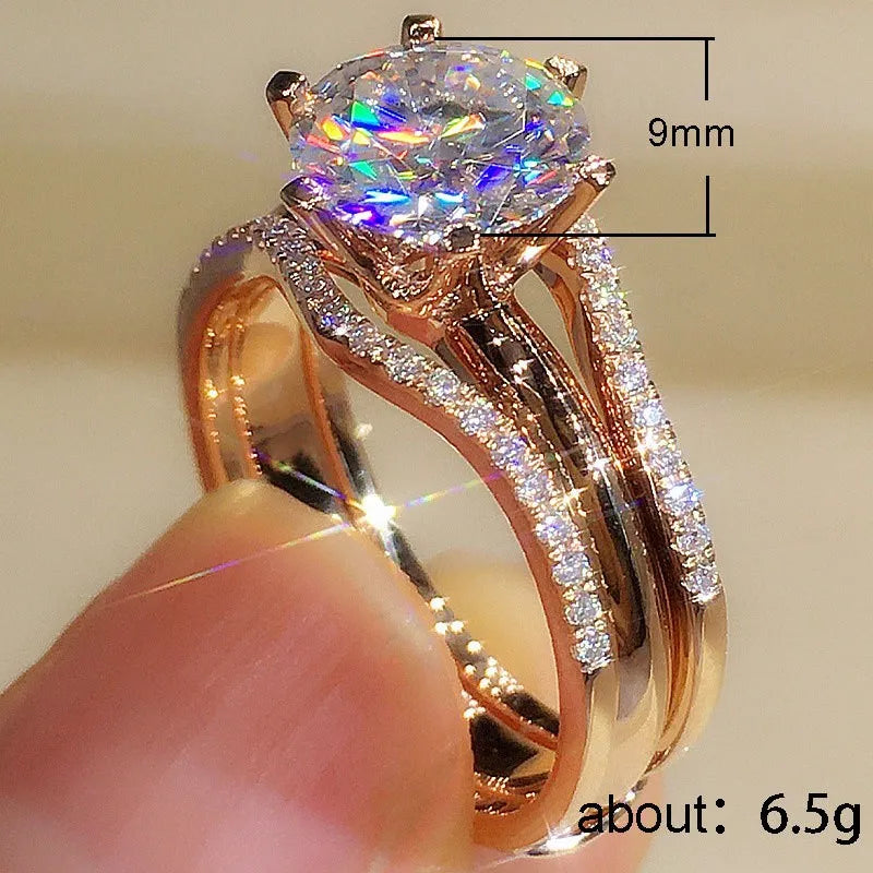 Rose Gold Color Rings for Women Classic