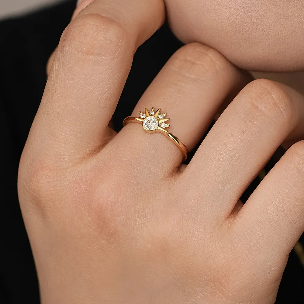 Moon  Couple Ring