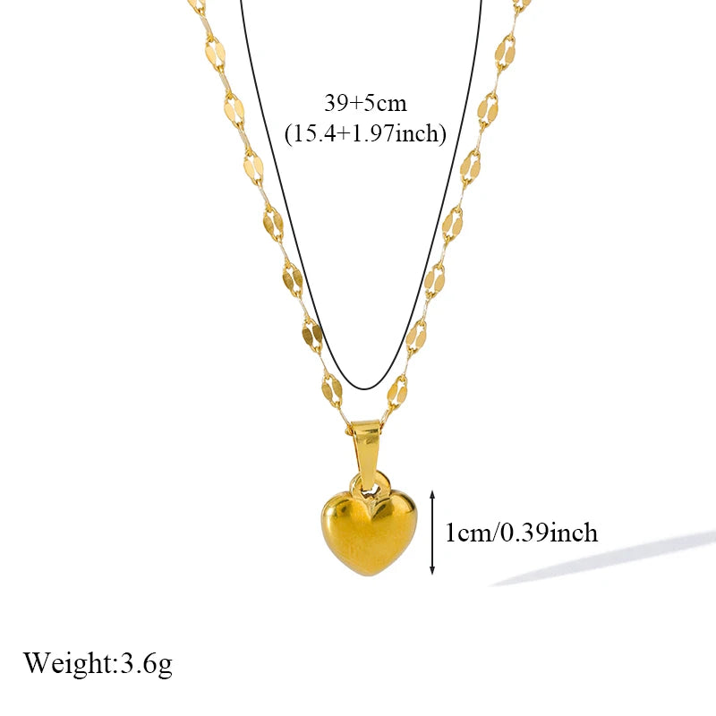 Heart Love Necklace Bracelets Earrings