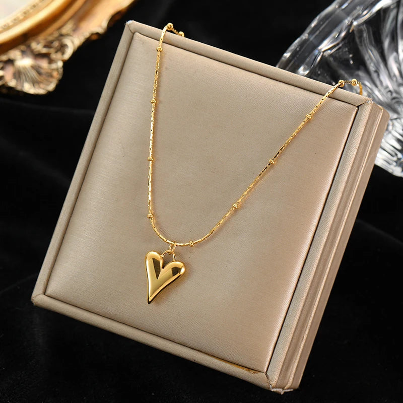 Heart Love Necklace Bracelets Earrings