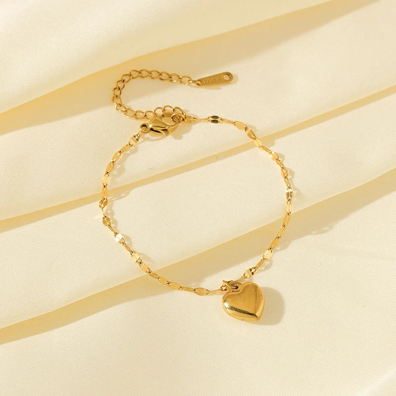 Heart Love Necklace Bracelets Earrings