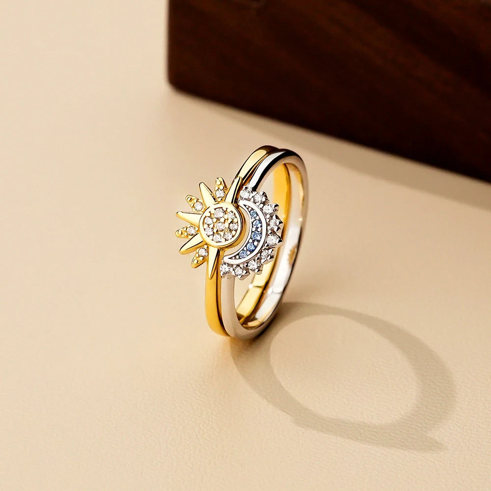 Moon  Couple Ring