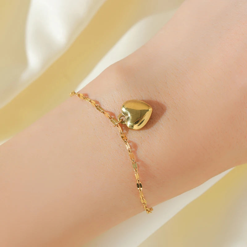 Heart Love Necklace Bracelets Earrings