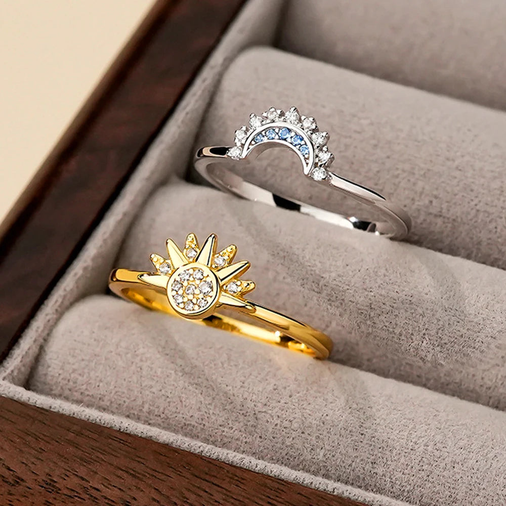 Moon  Couple Ring