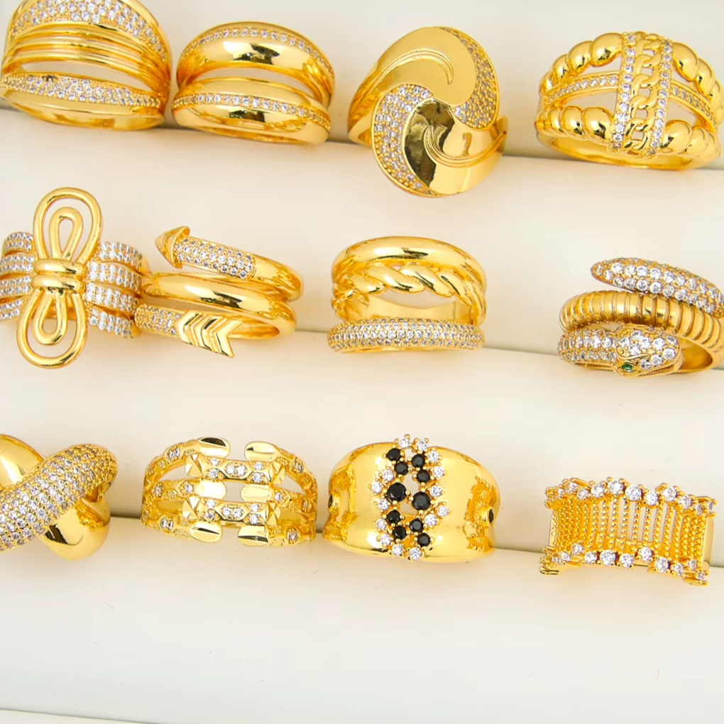 Luxury Dubai Gold Color Rings
